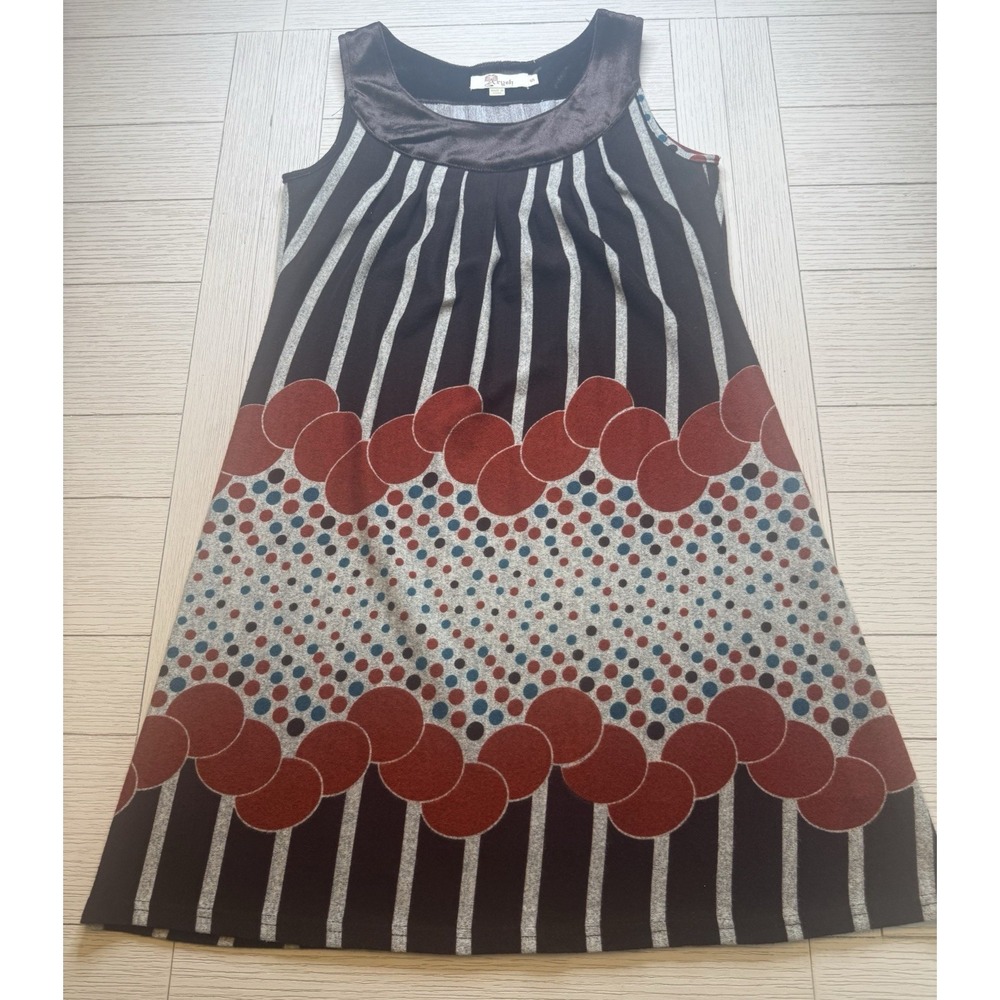 ARYEH‎ Anthropologie Women's Sz S Sleeveless Brown, Turquoise, Orange Dress Boho